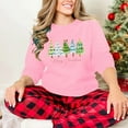 thumbnail image 6 of GUZOM Womens Pink Oversized Christmas Sweatshirt - Long Sleeve, Christmas Tree Graphic, Soft Polyester,Size M, 6 of 8