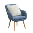thumbnail image 3 of Convenience Concepts Take a Seat Charlotte Wingback Sherpa Accent Armchair, Sherpa Blue, 3 of 12