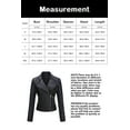 thumbnail image 6 of Giolshon Women's Faux Leather Jacket Short Slim Moto Coat Long Sleeve Turn-Down Collar Casual PU Outerwear for Spring and Fall, 6 of 7