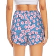 thumbnail image 2 of Lsque Orchids Flowers Printed Women's Running Shorts with Liner Pockets,Elastic Quick Dry Workout Athletic Gym Yoga Shorts,Womens High Waist Shorts-XX-Large, 2 of 9