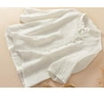 thumbnail image 4 of ICHUANYI Clearance Ladies Literary Vintage Style Embroidery V-Neck Shirt Everything Match Floral Top(White, M) ICHUANYI WER2023081100197, 4 of 6