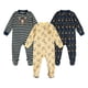 thumbnail image 1 of Enterito para bebé HUGGIES, paquete de 3, de polar con pies, 1 of 4