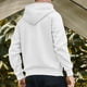 thumbnail image 4 of Sudadera con capucha para hombre, estilo informal, con capucha, color liso, mangas largas en los hombros, blusa de poliéster., 4 of 5