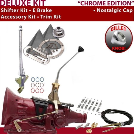American Shifter FMX Shifter Kit Chrome 10 in. E Brake Cable Clamp Trim Kit for EEDF9