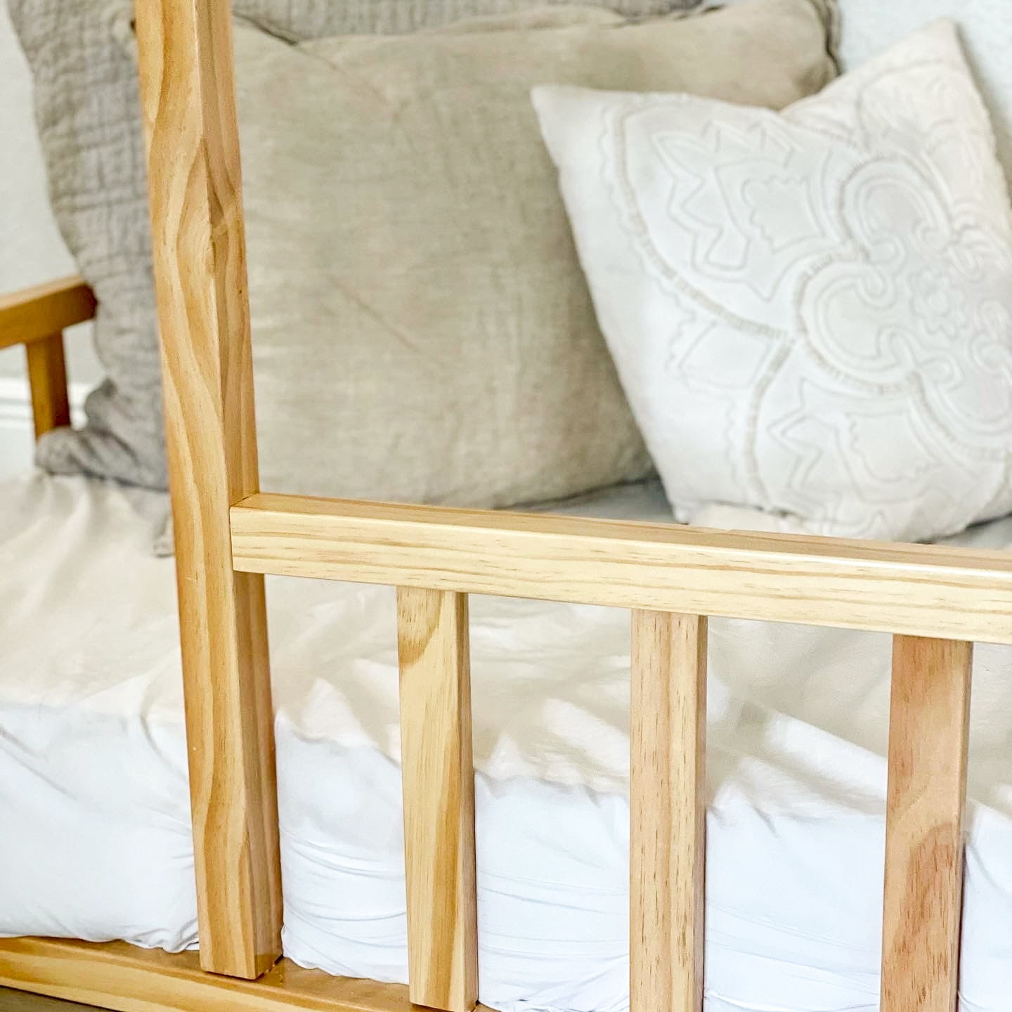 2MamaBees Montessori House Bed with Rails Crib