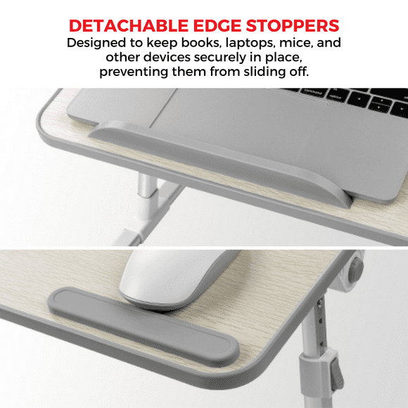AnthroDesk Laptop Table Tray with Adjustable Height and Foldable Legs