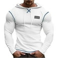 thumbnail image 1 of Birdeem Pullover Sweater Stand Collar Elastic Solid Colo Rlong Sleeve Hooded Blouse, 1 of 1