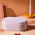 thumbnail image 3 of Lunch Box Electric Heated Lunch Boxes Lunch Boxes Food Warmer for Office Travel Pink, 3 of 9