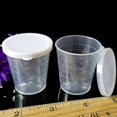 thumbnail image 3 of 10Pcs 30ml Medicine Measuring Measure Cups With White Lids Cap Clear Graduated Measuring Cup Transparent Plastic Cups, 3 of 5
