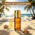 thumbnail image 6 of ACDANC 1Oz Rose Quartz Roller Bottle for Essential Oils Perfume Skincare Diy,Refillable Leak-Proof Amber Glass Roll on Bottle Empty Deodorant Containers with Gold Cap, 6 of 7