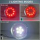 thumbnail image 3 of Luz de freno LED redonda de 2 piezas, luz trasera de 4 pulgadas 16 LED 12 V 24 V indicador de freno IP67 impermeable luz trasera de camión señal de giro para remolque/caravana/furgoneta/UTE/RV, 3 of 5