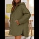 thumbnail image 5 of Chaqueta Larga con Capucha y Acolchado de Rombos para Mujer, Abrigo de Invierno de Moda, Holgado y de Gran Tamaño, Chaquetas Cálidas de Larga. Verde XXL, 5 of 7
