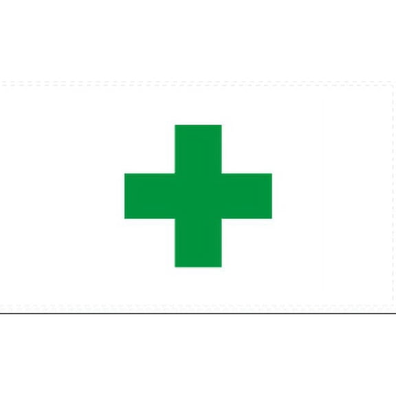 Marijuana Green Cross 3'X5' Flag Rough Tex 68D Nylon