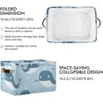 thumbnail image 3 of Happy Whales Storage Basket, Durable Canvas Organizer With Handles Large Collapsible Storage Bins Boxes for Home Office - 1 Pack Home Decor, 3 of 7