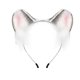 thumbnail image 3 of Diadema con orejas de gatito de peluche para mujer y niña, aro para el pelo con orejas de animal para escenario Gris, 3 of 7