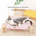 thumbnail image 3 of Cat and Dog Hammock Bed Wooden Cat Hammock Elevated Cooling Bed Detachable Portable Indoor Outdoor Pet Bed Suitable C, 3 of 7