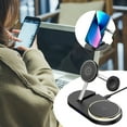 thumbnail image 1 of COFEST Multifunctional Four In Smart Charger Charger Foldable Wireless Charging for IOS Mobile Phone Watch Headset 15W Wireless Fast Charging with LED Black, 1 of 6
