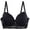 Black, variant on Push Up Bra Lace Push Up Underwired Bra Set Adjustable Straps Breathable Bra for Large Sizes