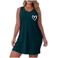 thumbnail image 1 of Camisa de Manga Corta Vestido para las Mujeres sin Mangas Suspender Vestido de Noche Suelto Cómodo Vestido de Sueño Poliéster Casual Casa Salón, 1 of 6