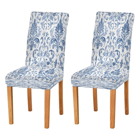 Chair Cover 2 Pack Removable Dining Chair Protectors Washable Chair Slipcovers Seat for Home Wedding Decor Vintage Watercolor Floral Pattern