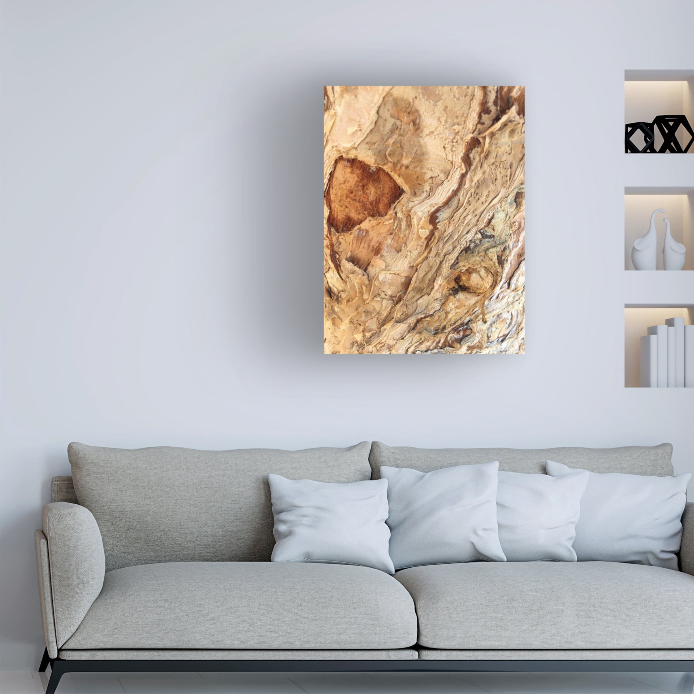 Norm Stelfox 'Tree Texture Triptych II' Canvas Art