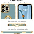 thumbnail image 2 of iPhone 14 Pro Max Case, Phone Case for iPhone 14 Pro Max, Slim Ring Holder Kickstand Magnetic Car Mount Supported Electroplated Shockproof Protective Case for iPhone 14 Pro Max 6.7" - Grey., 2 of 9