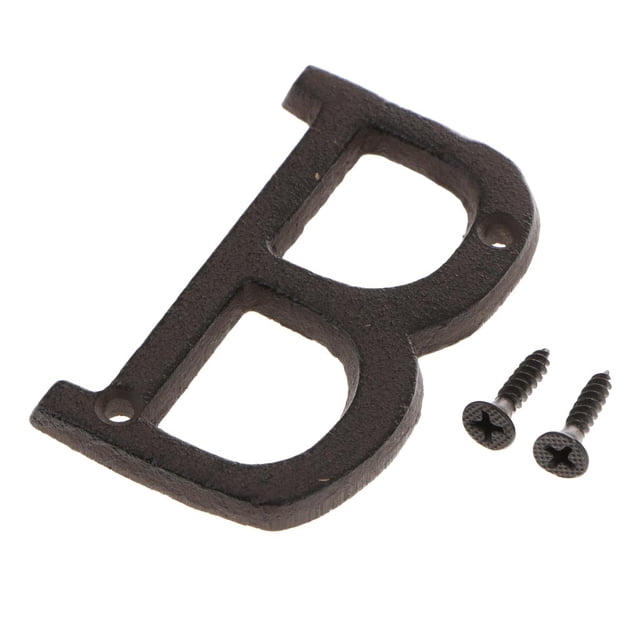 Etiqueta de placa de Alfabeto Sunnimix con 2 Tornillos color negro 1 pieza