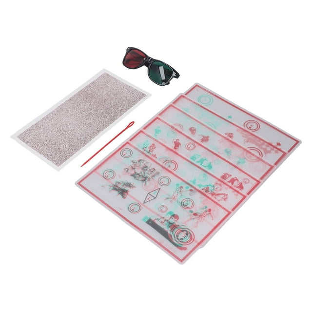 Tranaglifo Fijo Rojo Y Verde, Barra Guía De Película De Interferencia, Gráfico De Prueba De Baja Visión, Insuficiencia De Convergencia Con Gafas Para Trastornos De La Visión