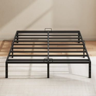 Sofanext 14 inch King Size Metal Bed Frame with Storage Space – Heavy Duty Platform, No Box Spring Needed, Black
