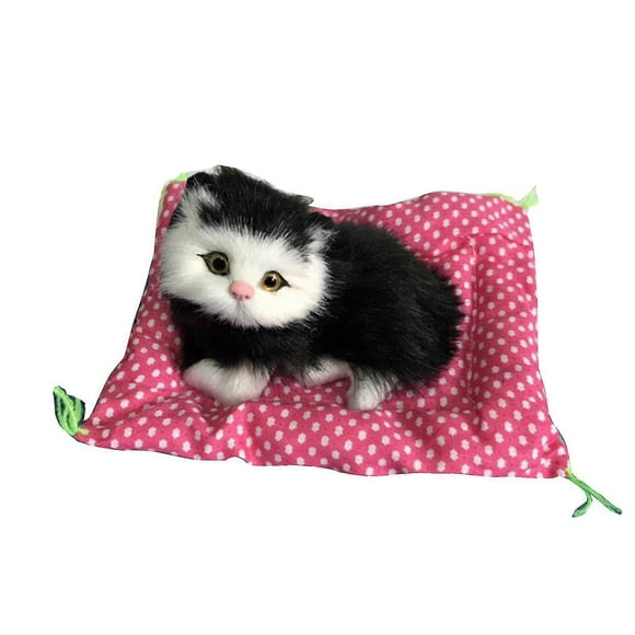 1Pcs Realistic Kitten Cat Simulation Stuffed Living Animal Plush Toy for Kids