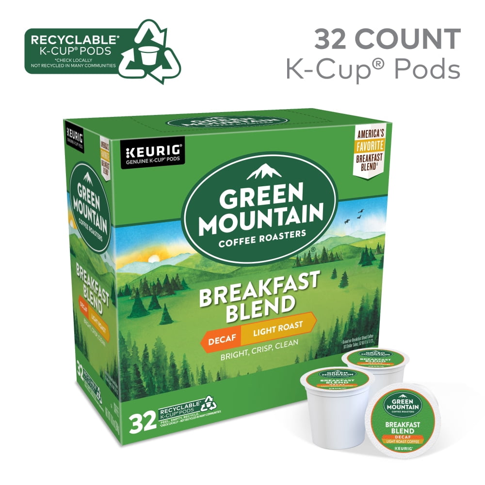 Green Mountain Coffee Roasters Decaf Breakfast Blend Light Roast K-Cup Coffee Pods 32 ct - Pack of 1