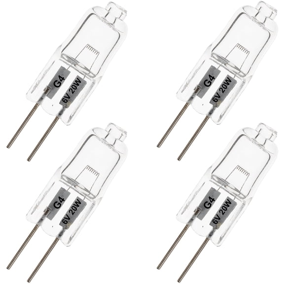 abulber Microscopes Bulb, G4 Halogen Bulb, 6V 20W Bi-Pin Base Halogen Light Bulb 4 Pack.