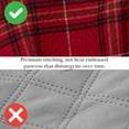 thumbnail image 5 of Southshore Fine LinensOversized 6-Piece Quilt Bedding Set lightweight, soft includes reversible King quilt, 2 matching shams, three throw pillows, Vilano Plaid Red, King / California King, 5 of 8