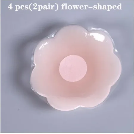 AUMIY 2Pcs Reusable Invisible Silicone Nipple Cover Self Adhesive Breast Chest Bra Pasties Pad Mat Stickers Accessories Bra Padding