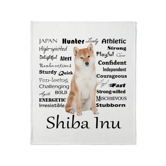 CafePress - Shiba Inu Traits Throw Blanket - Soft Fleece Throw Blanket, 50"x60" for All Ages