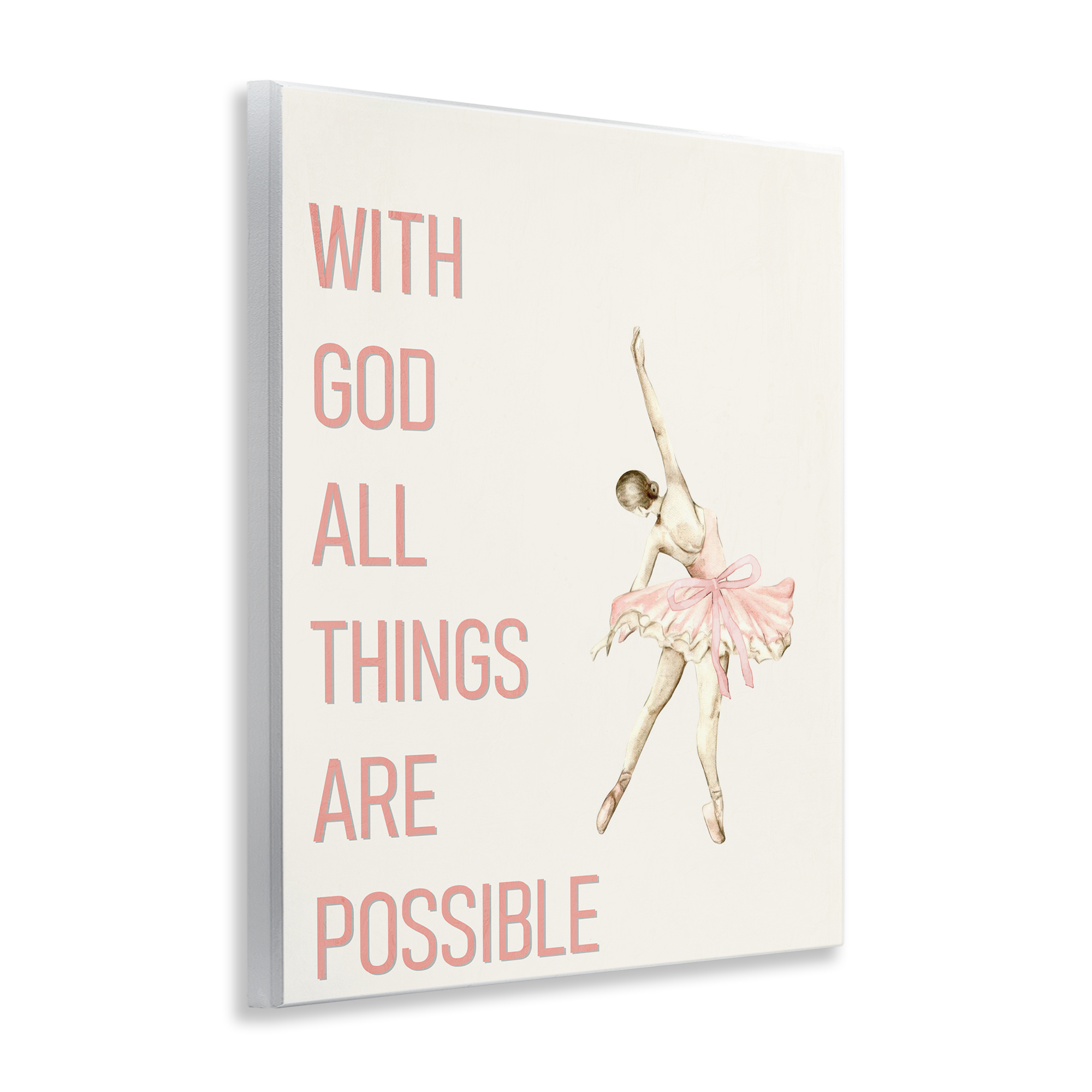 All Things Possible Ballerina Wall Plaque Art, design by Kim Allen