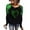 #08-Green, variant on Craaazy St Patricks Day Shirts Womens Long Sleeve Shamrock Printed Round Neck Tops Gifts