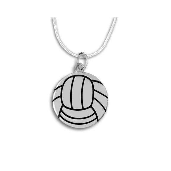 The Awareness Company Volleyball Necklaces, Sterling, 12 Charms, 12-Pack