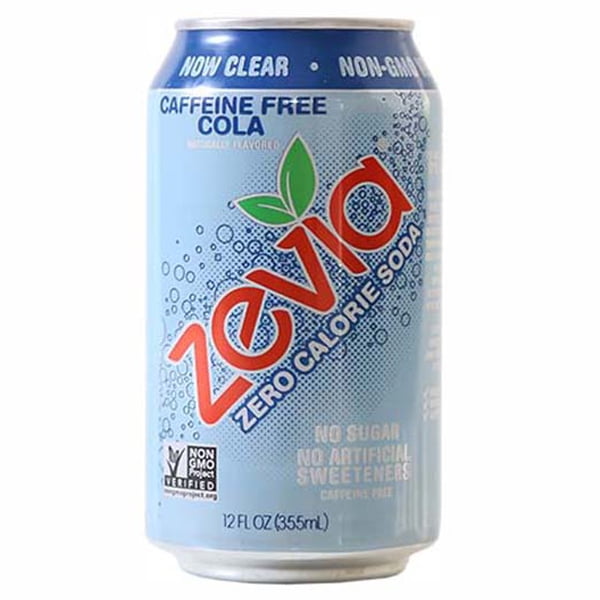 Zevia Caffeine Free Cola Zero Calorie Soda 12 oz Cans Pack of 24