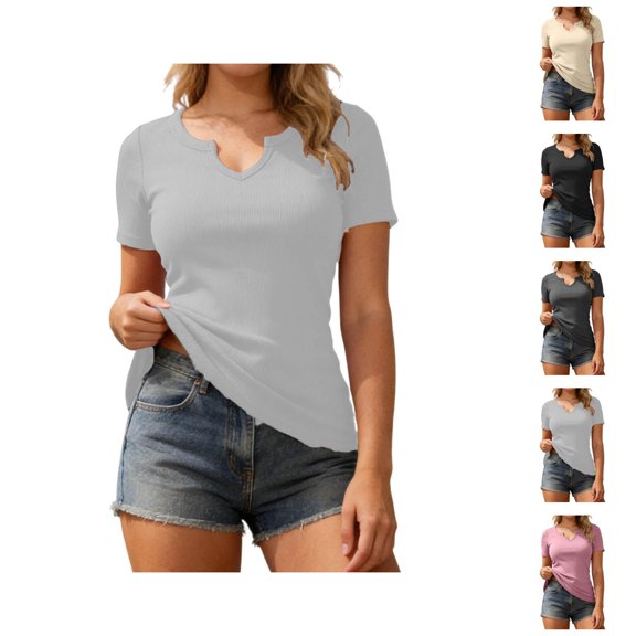 Womens T Shirts Everyday Womens T Shirt Lightweight Breathable Seamless Relaxed Fit Classic Solid Tee