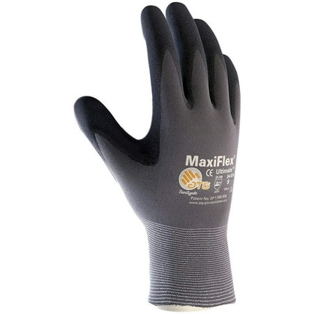 

MaxiFlex Ultimate 34-874/M Seamless Knit Nylon/Lycra Glove with Nitrile Coated Micro-Foam Grip on Full Hand - 3 Pack