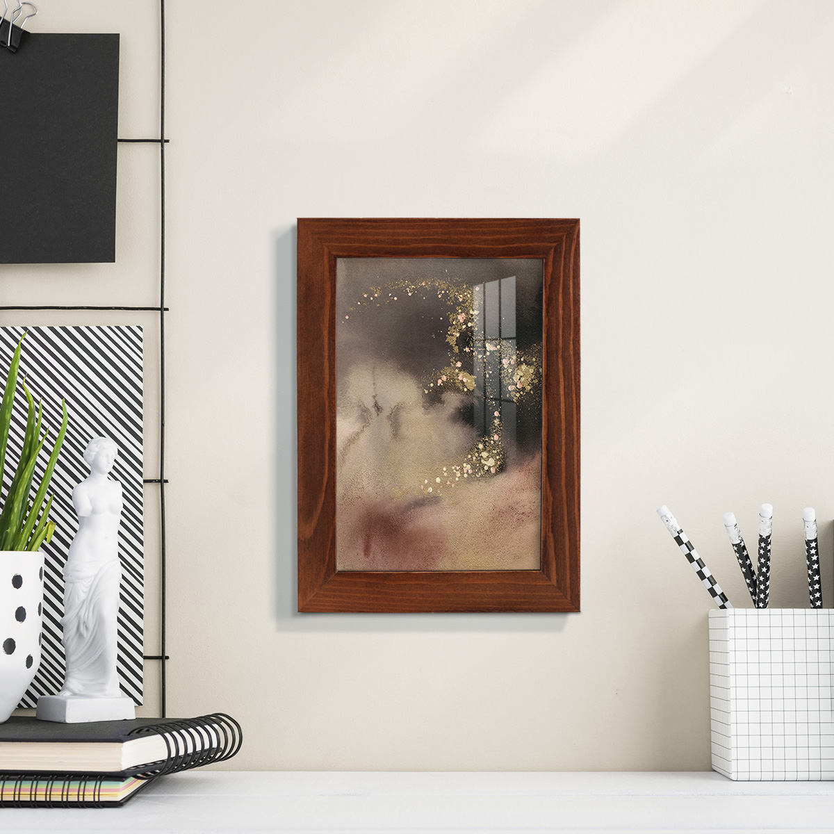 UA UK Mountain Seasons II - Framed Print w/glass - Chestnut