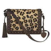 Ariat Ladies Bristol Leopard Brown Leather Crossbody Purse A770001302