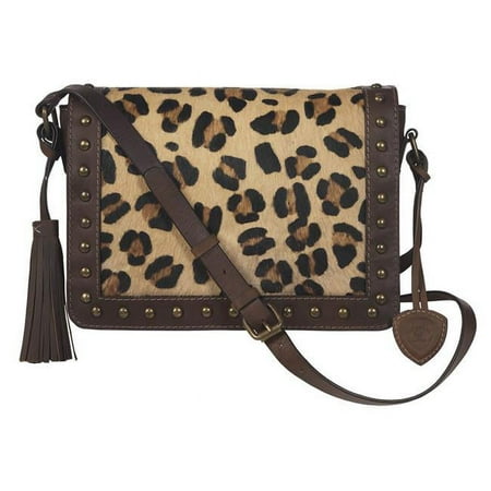 Ariat Ladies Bristol Leopard Brown Leather Crossbody Purse A770001302