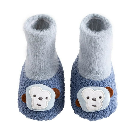 

AOMPMSDX Baby Socks Baby Boy Girls Toddlers Indoor Animals Slipper Shoes Antislip Socks Booties First Walkers Sky Blue 0 Months-6 Months