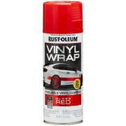 Red, Rust-Oleum Automotive Vinyl Wrap Peelable Coating Gloss Spray Paint-352726, 11 oz, 6 Pack
