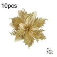 thumbnail image 2 of 10pc Artificial Christmas Tree Flower Clip On Decorations Plastic Holiday Ornaments for Festive Party Decor, 2 of 6