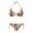 Brown Cow Print, variant on Leopard Pattern Two Piece Bikini Set Quick Drying Plus Size Adjustable Tie Side Halter Swimwear Comfortable Summer Beach Bathing Suit