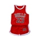 thumbnail image 1 of Conjunto de sudadera de baloncesto para niños pequeños, chaleco con letras para bebés y niñas, conjunto de pantalones cortos deportivos, ropa de verano para niños, rojo, 130cm TUNC Sencillez, 1 of 5