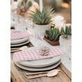 thumbnail image 6 of Pink Buffalo Plaid Cloth Napkins Washable Set of 6, Farmhouse Pink White Checkered Reusable Dinner Table Napkins Cloth Bulk for Weddings Kitchen Restaurants Hotel Events Parties 20 x 20 Inch, 6 of 9
